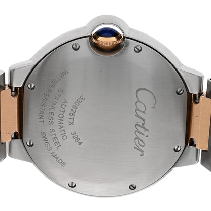 Cartier Stainless Steel 18K Pink Gold Diamond 36mm Ballon Bleu De Cartier Automatic Watch 4 of 5