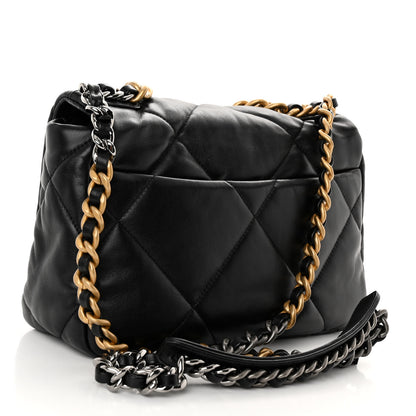 Chanel Goatskin Quilted Medium Chanel 19 Flap Black 3 of 10