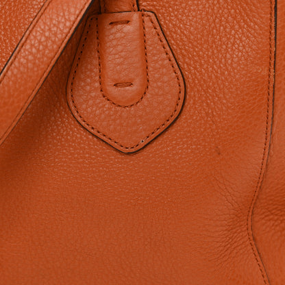 Gucci Pebbled Calfskin Large Lady Tassel Top Handle Bag Orange 20 of 22