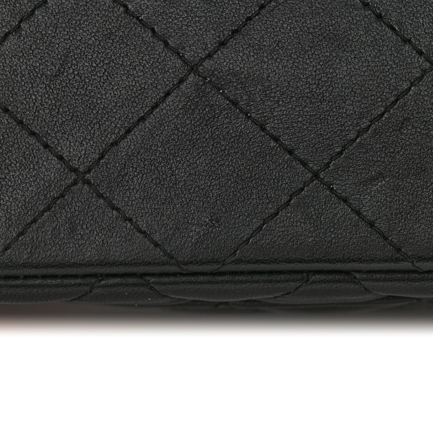 Lambskin Quilted Mini Rectangular Flap Black