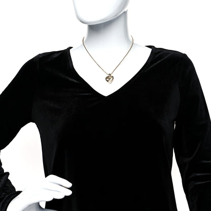 Chanel CC Heart Chain Pendant Necklace Gold 2 of 5