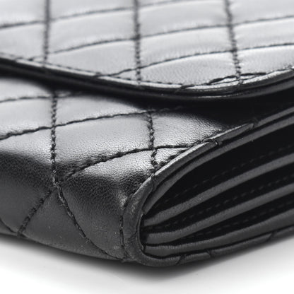 Chanel Lambskin Quilted Chain Clutch Flap Black 8 of 8