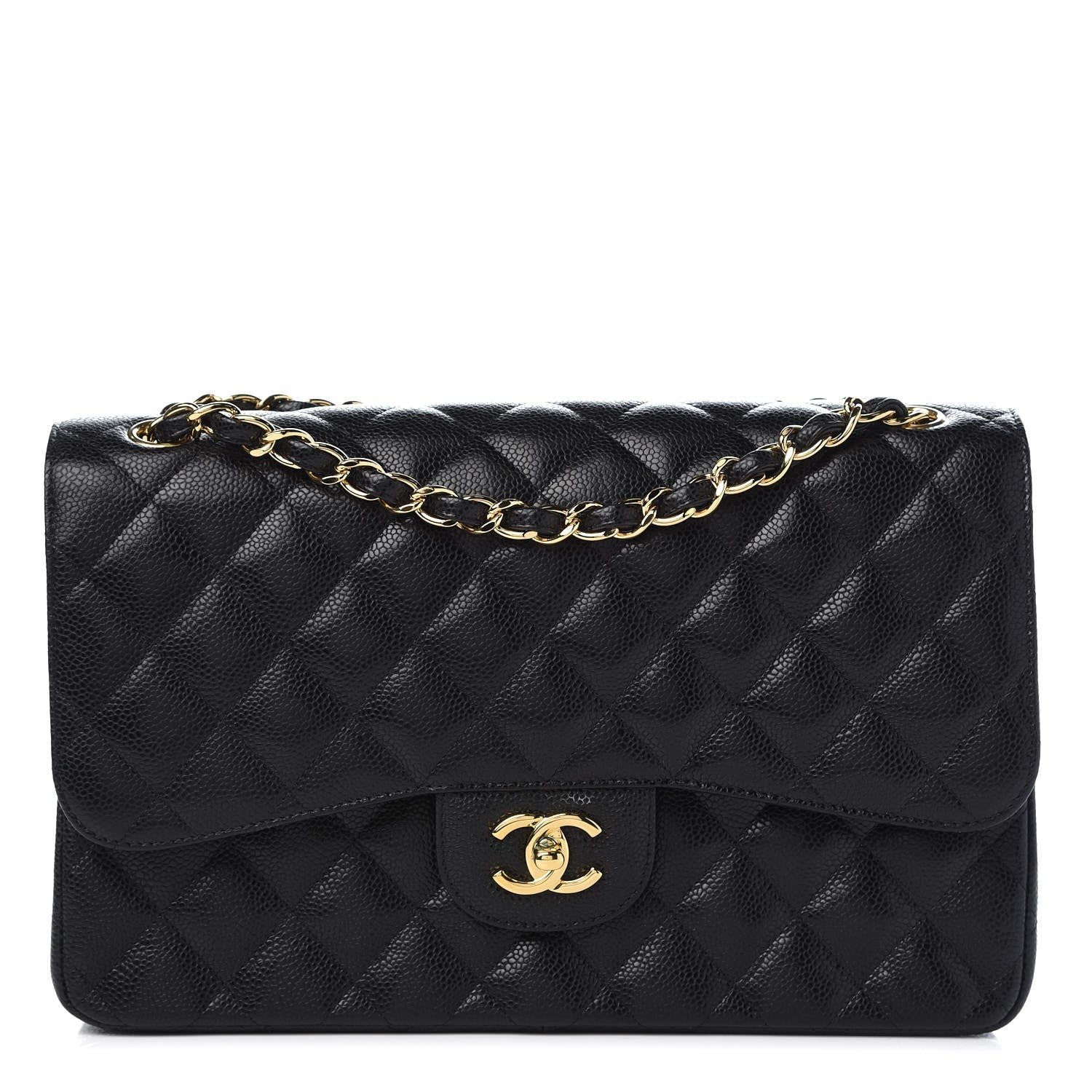 Chanel Caviar Quilted Jumbo Double Flap Black 1 of 7