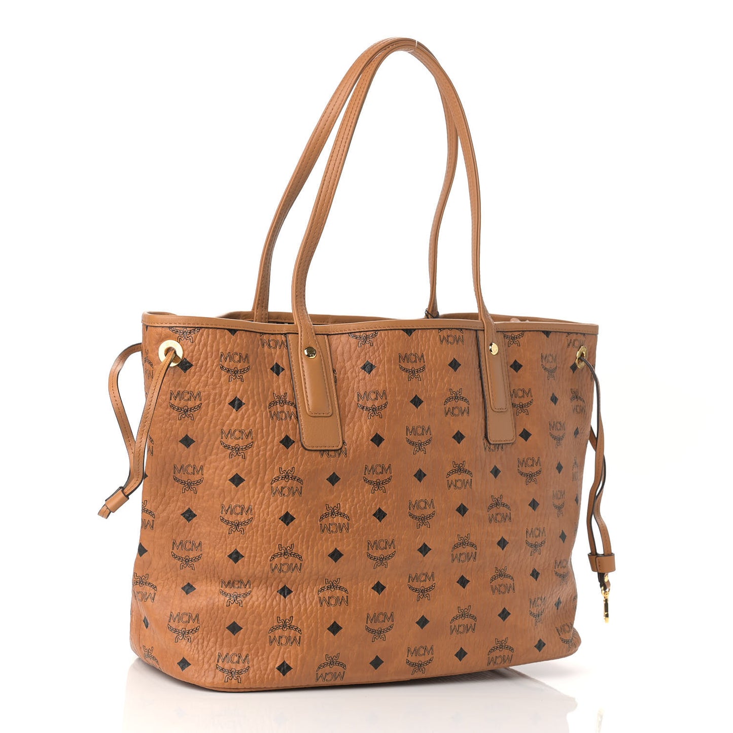 Visetos Medium Liz Reversible Shopper Tote Cognac
