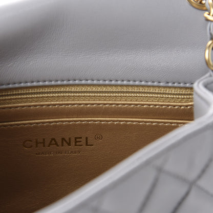 Chanel Lambskin Quilted Mini Pearl Crush Flap Light Grey 8 of 11