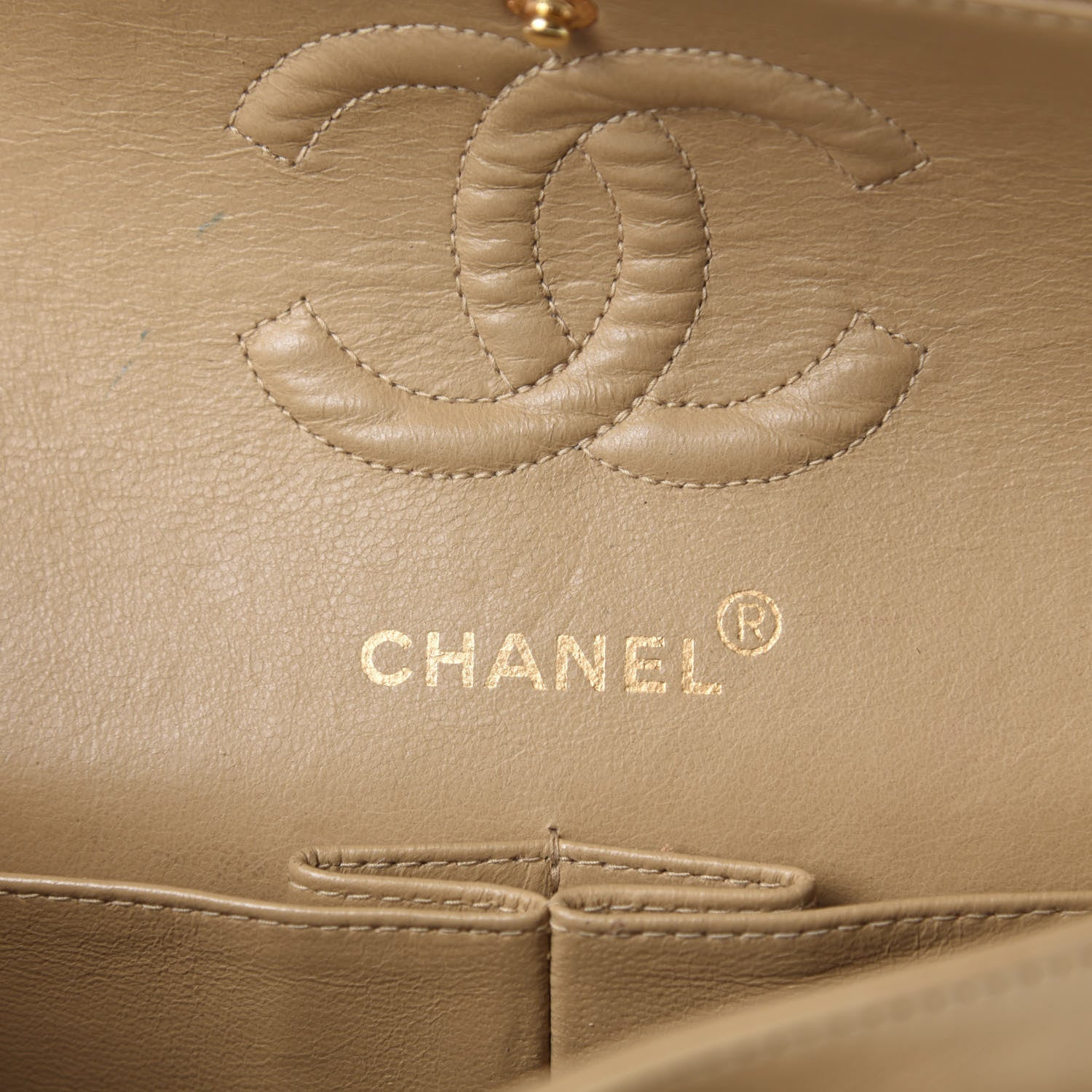 Chanel Lambskin Quilted Small Double Flap Beige 18 of 21