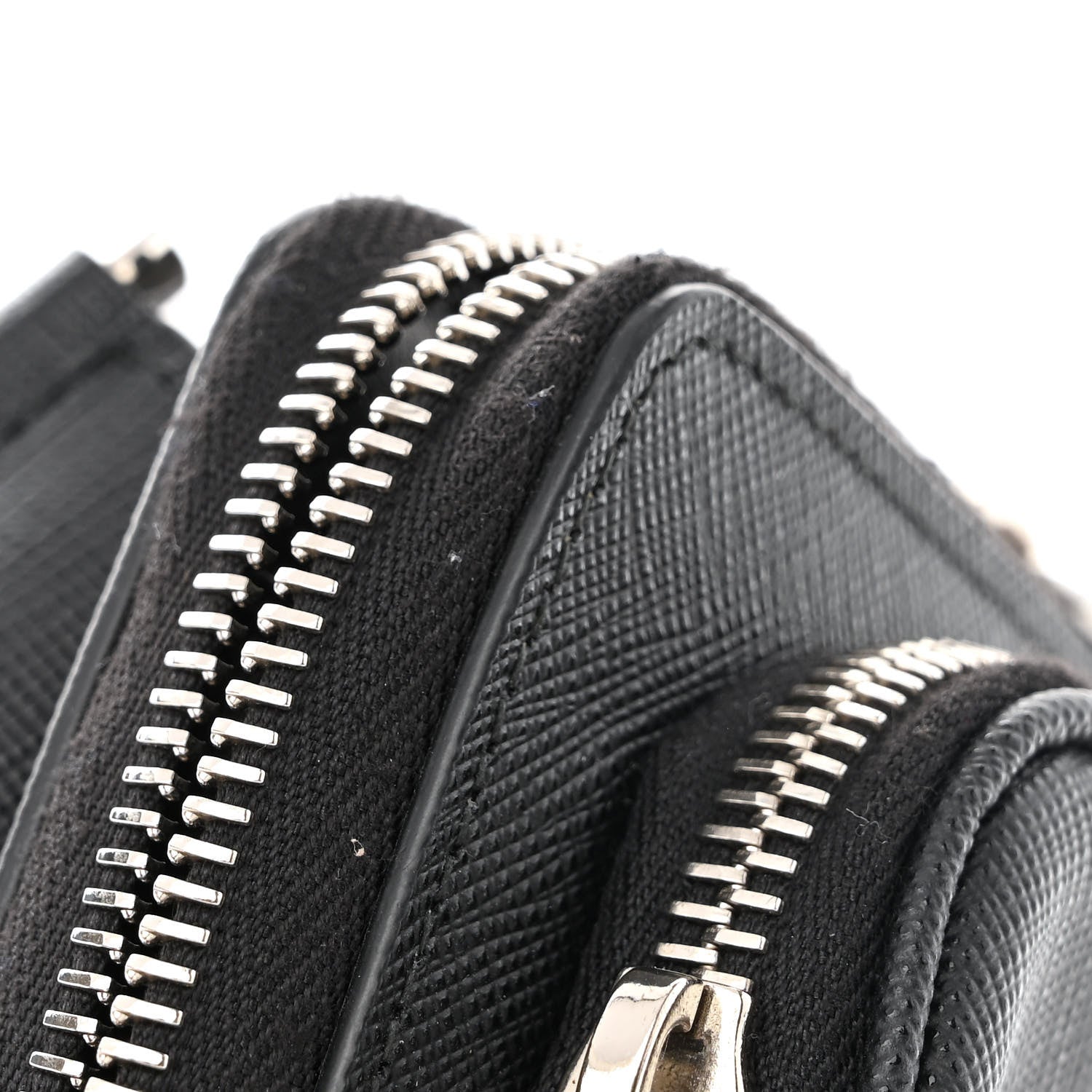 Prada Saffiano Travel Double Zip Crossbody Belt Bag Black 13 of 13