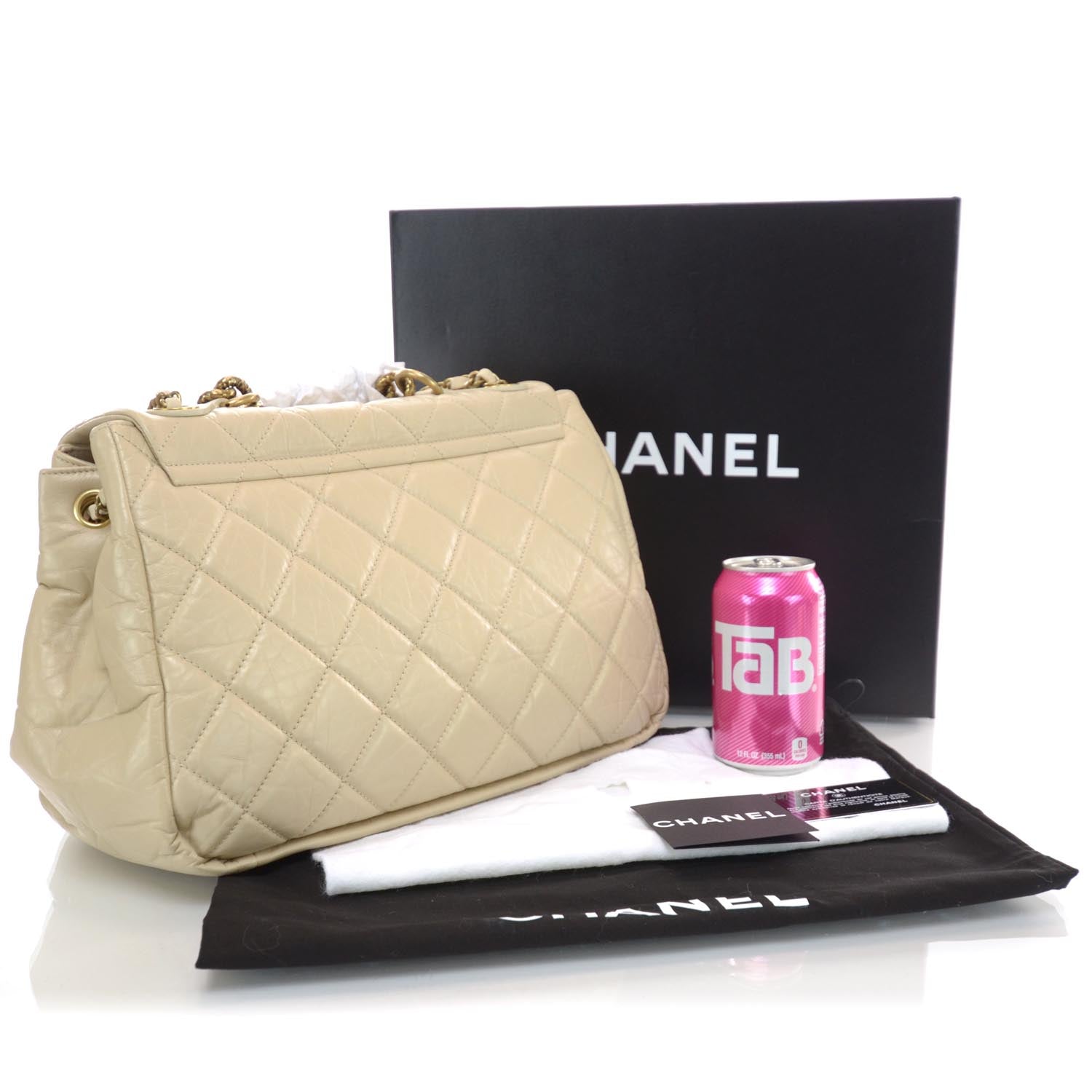Chanel Quilted Large Pondichery Flap Beige 2 of 10