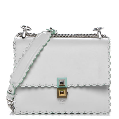 Fendi Vitello Liberty Scalloped Studded Small Kan I Shoulder Bag White 1 of 6