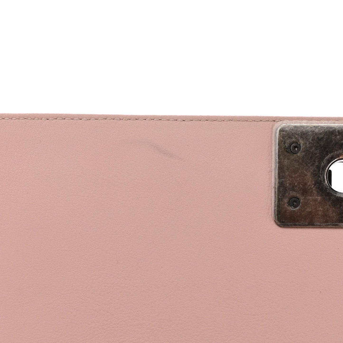 Calfskin Quilted New Medium Boy Flap Light Pink