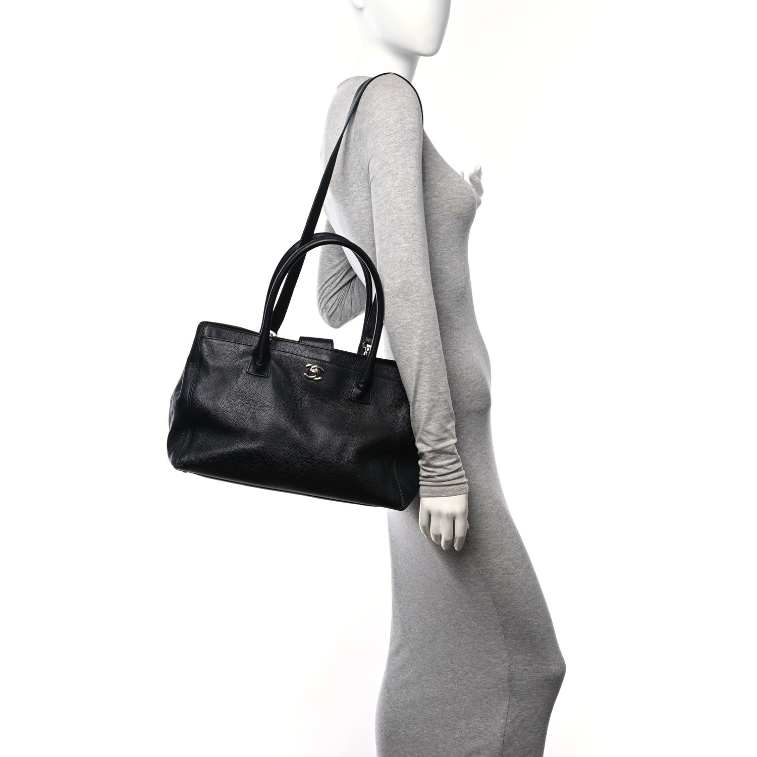 Chanel Calfskin Cerf Executive Shopper Tote Black 2 of 11