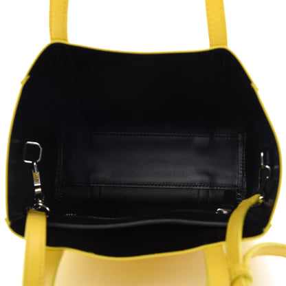Balenciaga Smooth Calfskin Logo XXS Everyday Tote Jaune Soleil Black 5 of 9