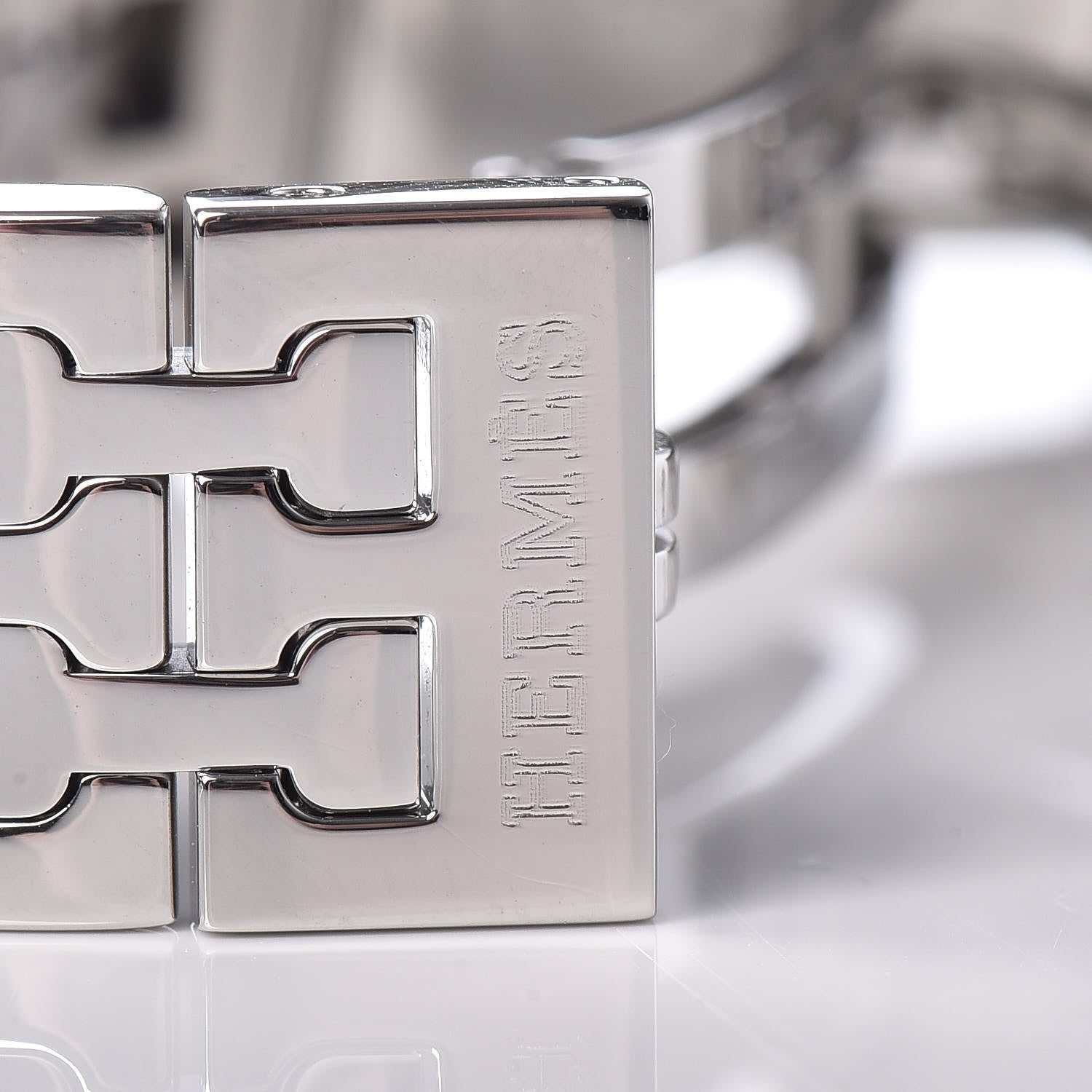 Hermes Stainless Steel 21mm Heure H Hour Quartz Watch Black 8 of 9
