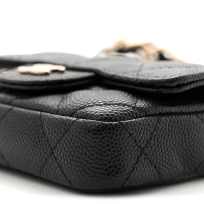 Chanel Caviar Quilted Mini Chain Belt Bag Black 10 of 11