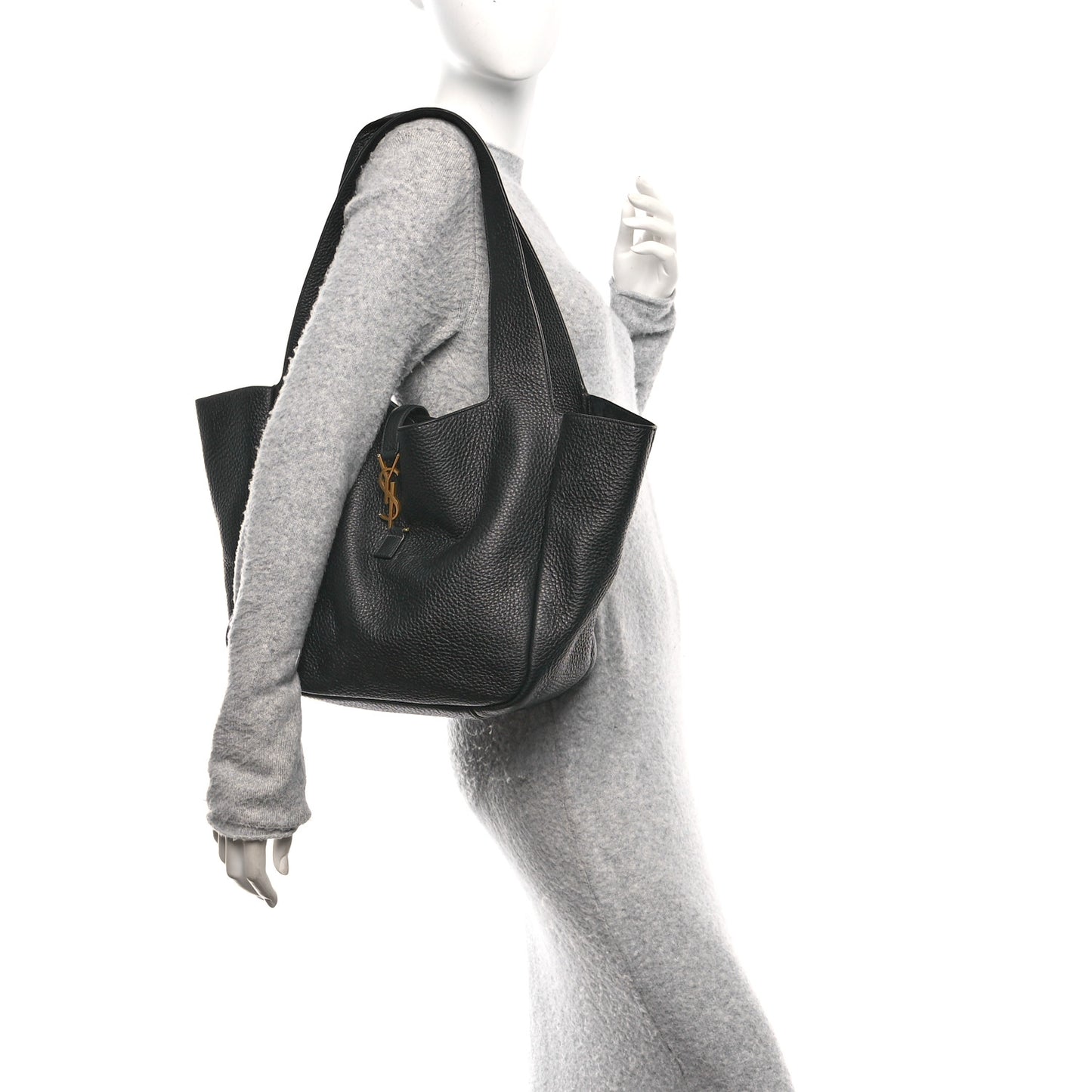 Grained Deerskin Bea Tote Black