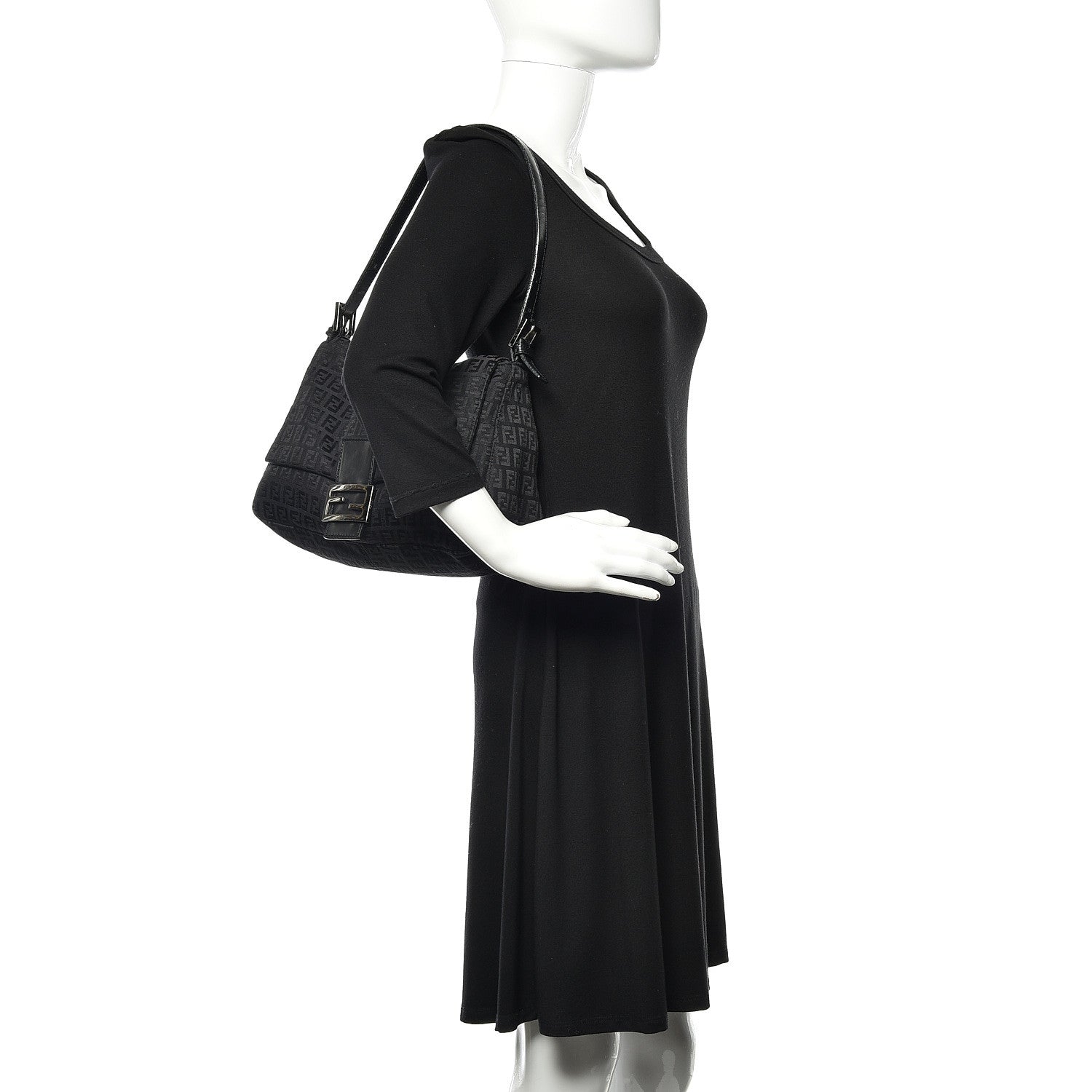 Fendi Zucchino Mama Baguette Black 2 of 15