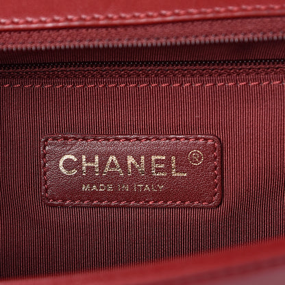 Chanel Lambskin Quilted New Medium Boy Flap Dark Red 6 of 12