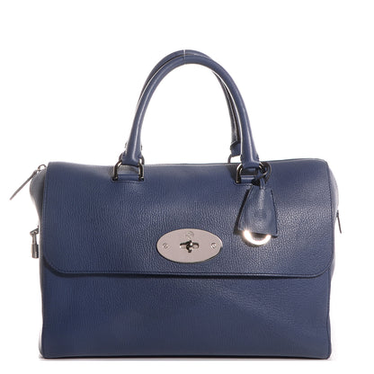 Mulberry Grainy Leather Large Del Rey Satchel Slate Blue 1 of 11