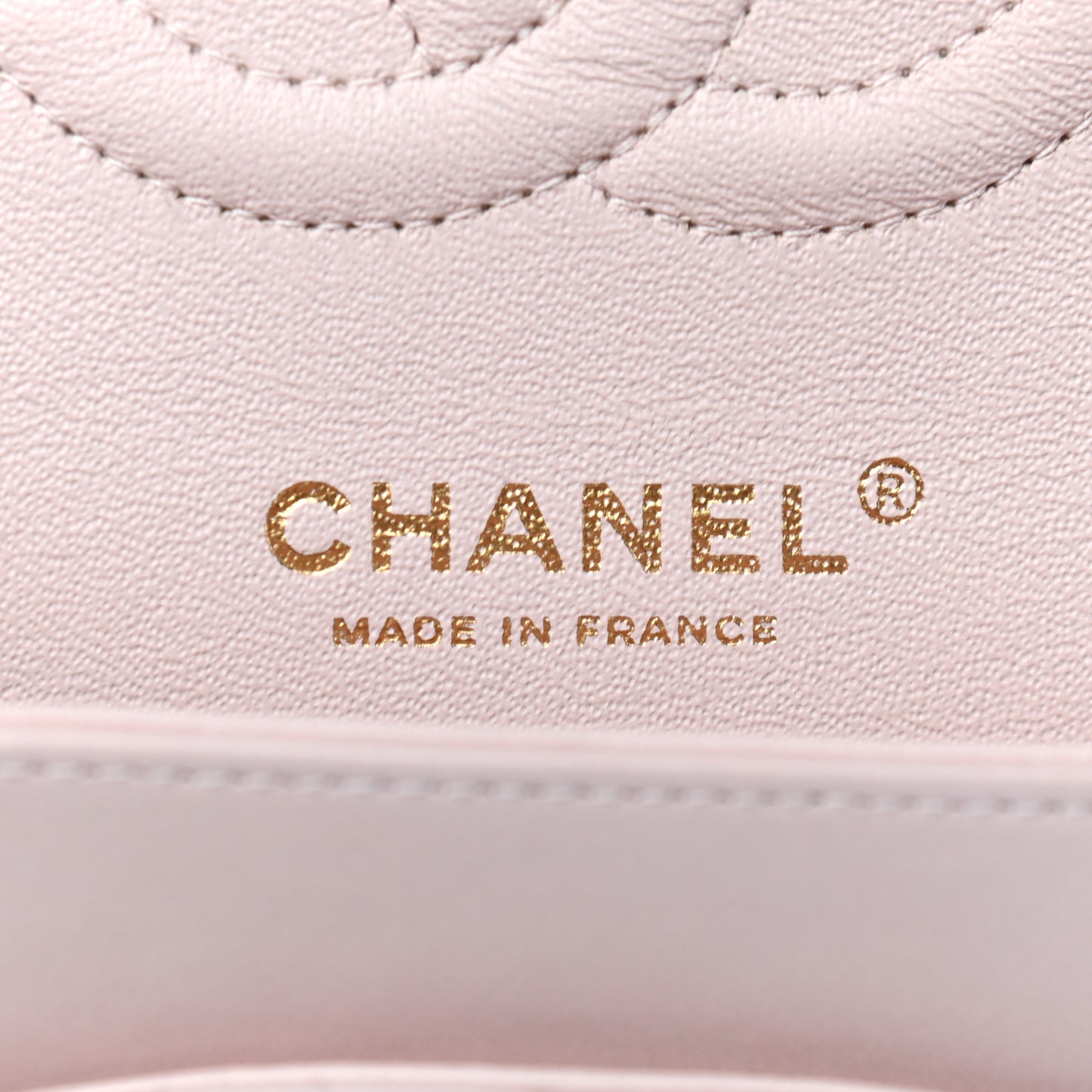 Lambskin Quilted Medium Double Flap Light Pink