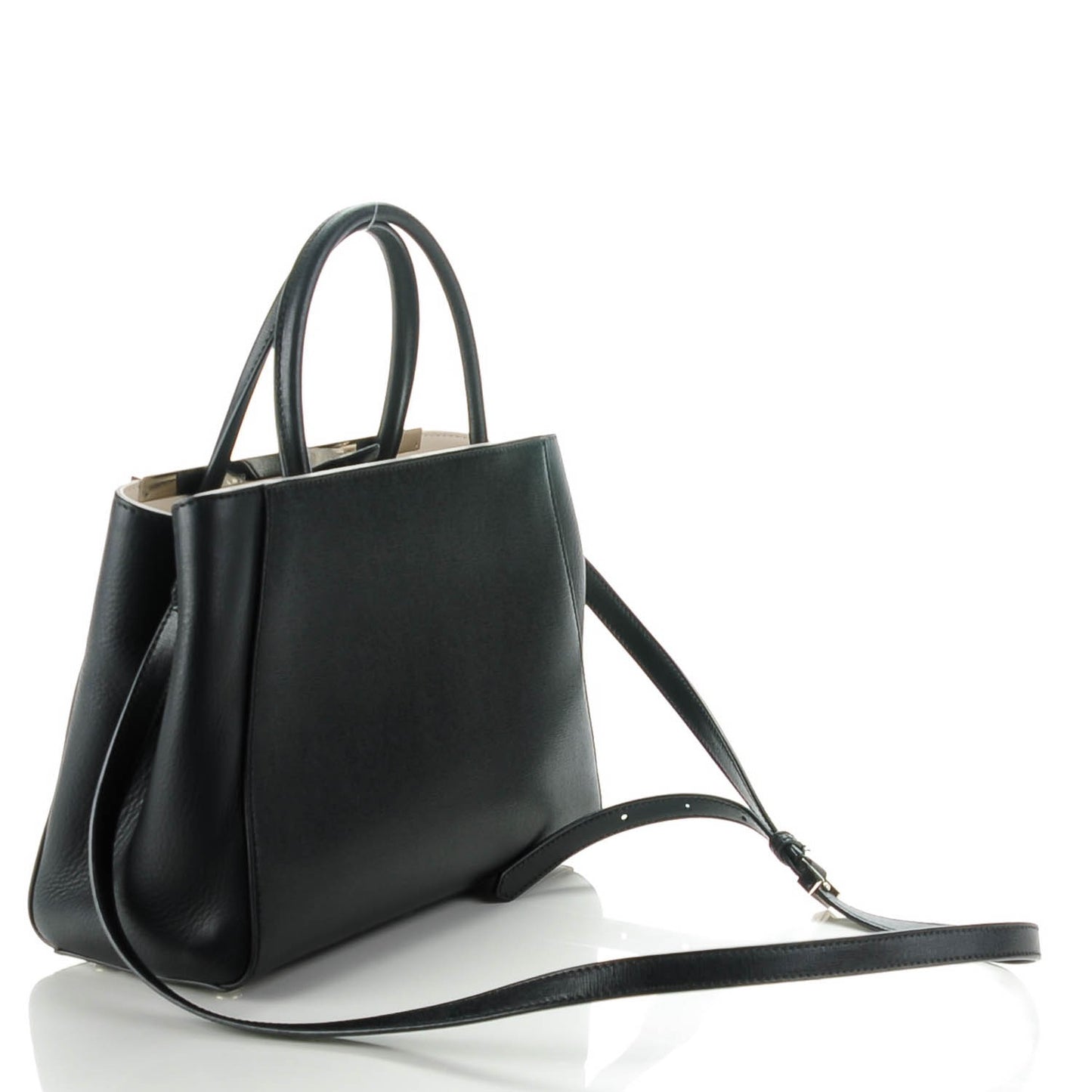 Vitello Elite Flamingo Mink Monster Charm Petite 2Jours Tote Black Multicolor