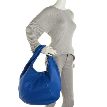 Bottega Veneta Cervo Deerskin Large Hobo Signal Blue 2 of 8