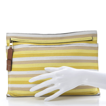 Loewe Calfskin Stitches Medium T Pouch Yellow 2 of 7