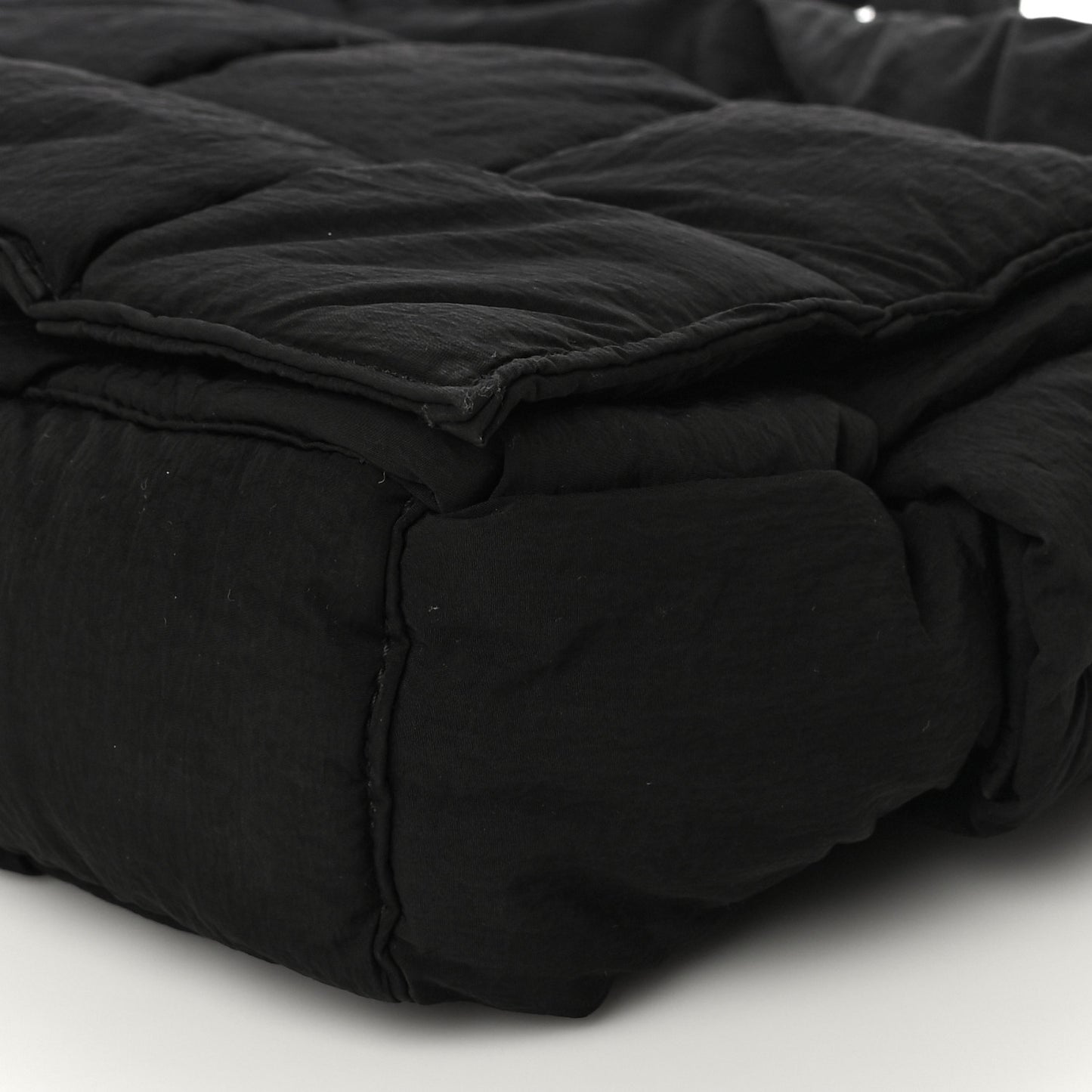 Nylon Intrecciato Padded Tech Cassette Bag Black