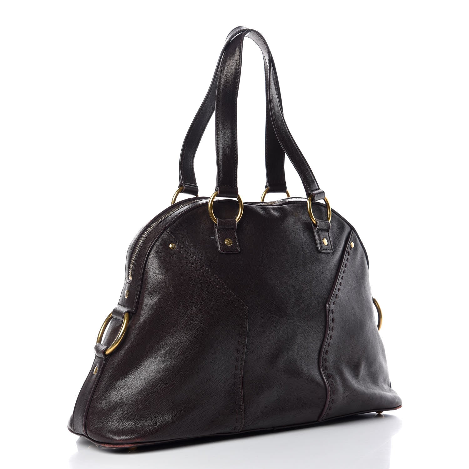 Saint Laurent Calfskin Medium Muse Dark Brown 3 of 26