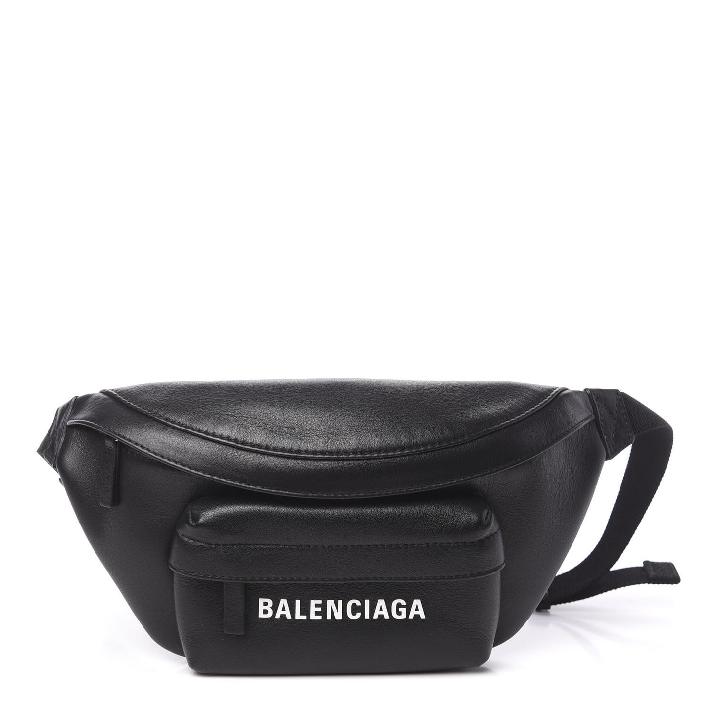Smooth Calfskin Logo Everyday Beltpack XS Black White