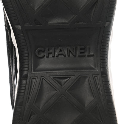 Chanel Velvet Calfskin Mixed Fibers CC Sneakers 38 Black 6 of 9