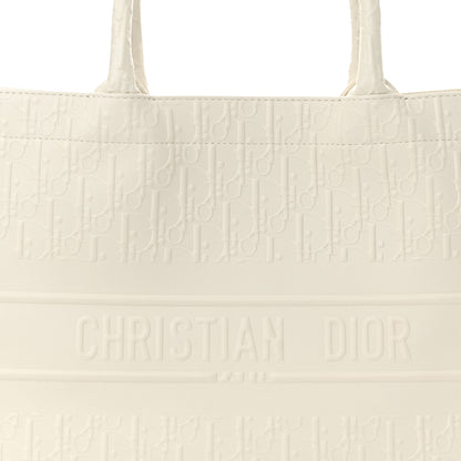 Christian Dior Oblique Calfskin Embossed Medium Book Tote Ivory 8 of 11