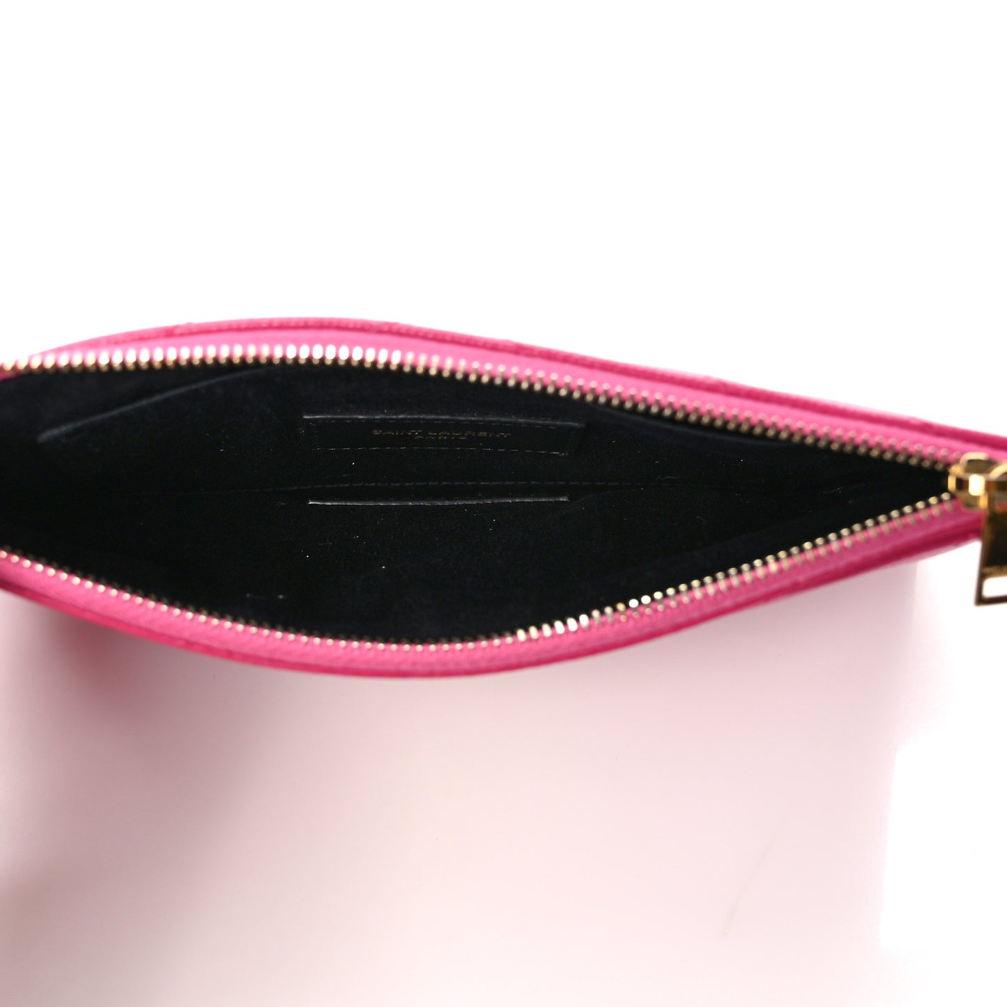 Grain De Poudre Chevron Monogram Bill Pouch Fuxia Couture