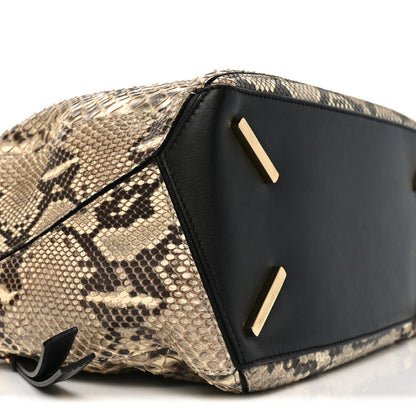 Loewe Snakeskin Medium Puzzle Bag Black 8 of 9