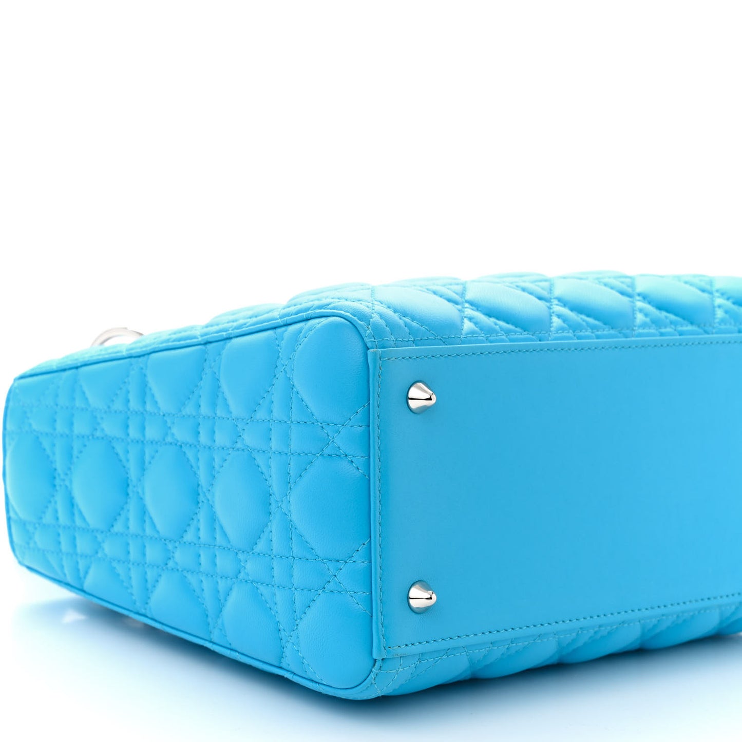Lambskin Cannage Medium Lady Dior Blue