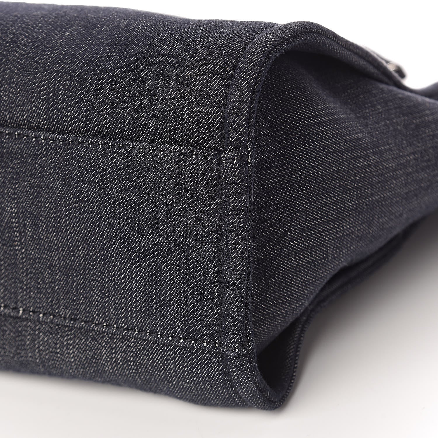Chanel Denim Small Deauville Tote Dark Blue 9 of 11