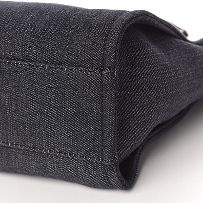 Chanel Denim Small Deauville Tote Dark Blue 9 of 11