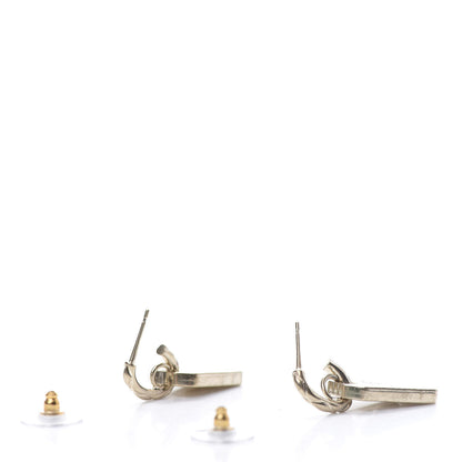 Chanel CC Tag Drop Earrings Gold 3 of 5