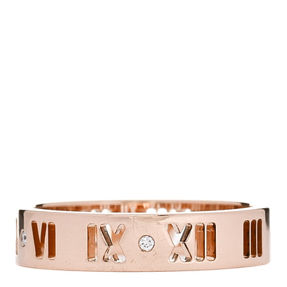 Tiffany 18K Rose Gold Diamond Atlas Pierced Ring 60 9.25 1 of 4