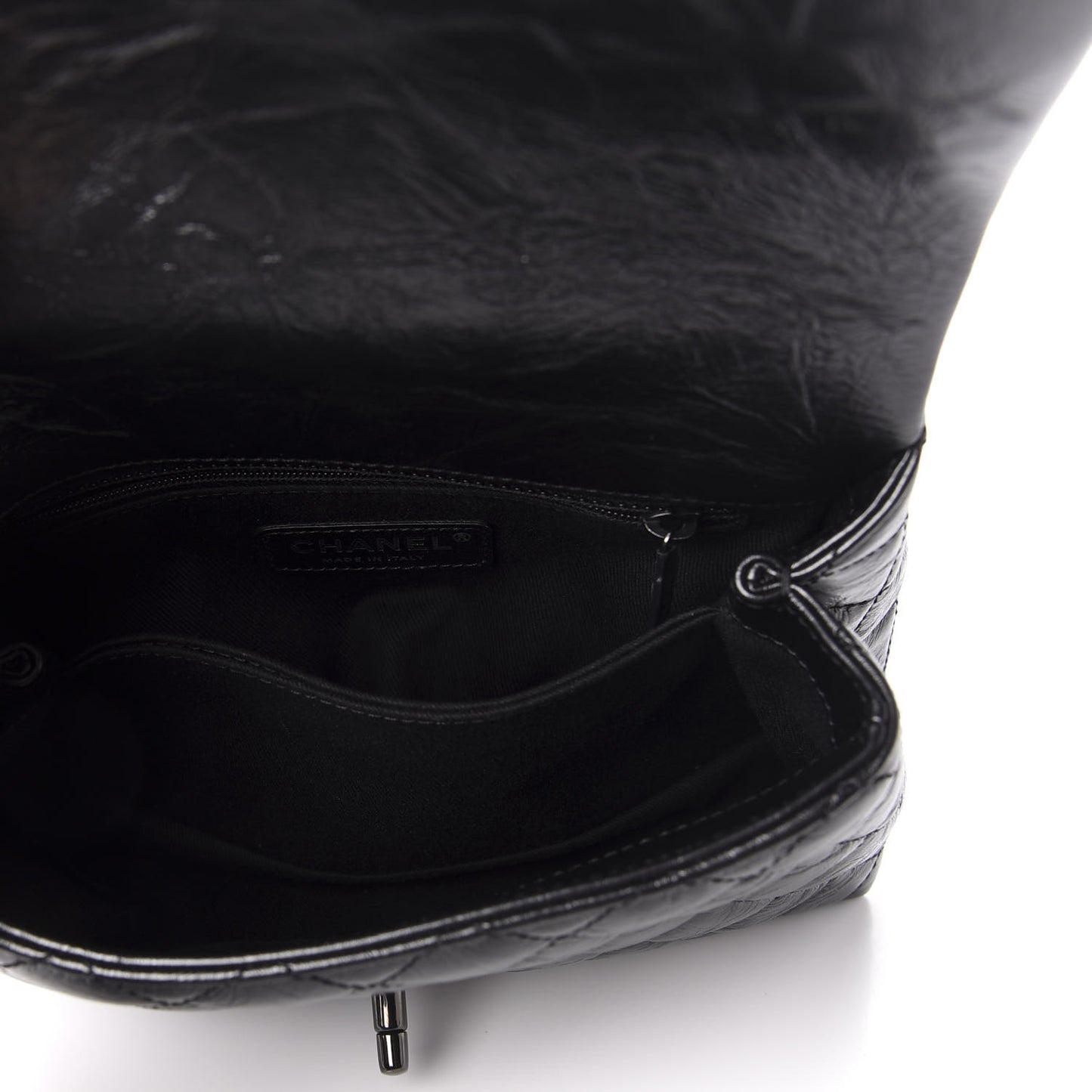 Aged Calfskin Quilted Mini Coco Handle Flap So Black
