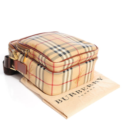 Burberry Haymarket Check Small Messenger Brown 5 of 17
