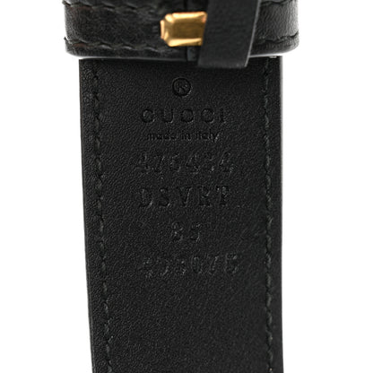 Gucci Calfskin Matelasse GG Marmont Belt Bag 85 34 Black 8 of 11