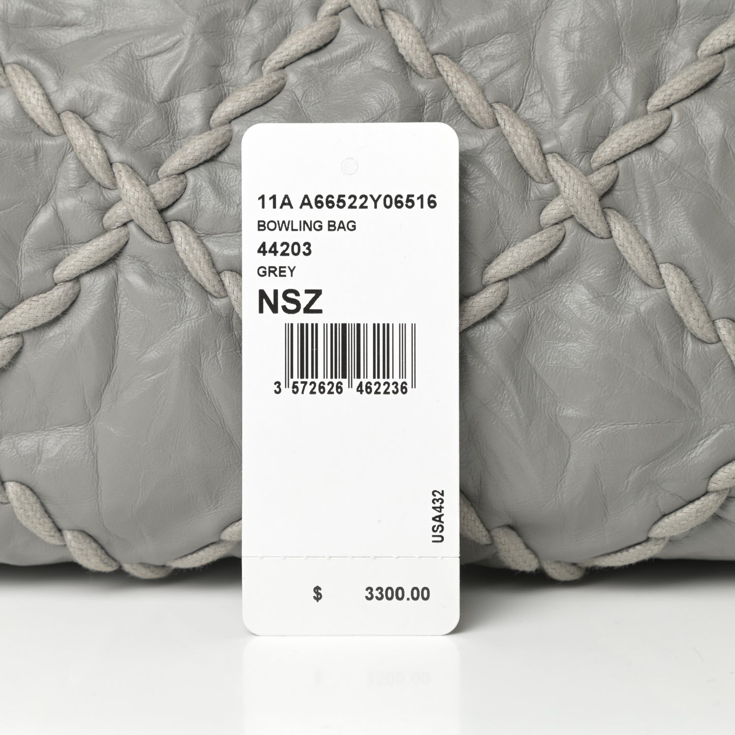 Calfskin Ultra Stitch Bowler Grey