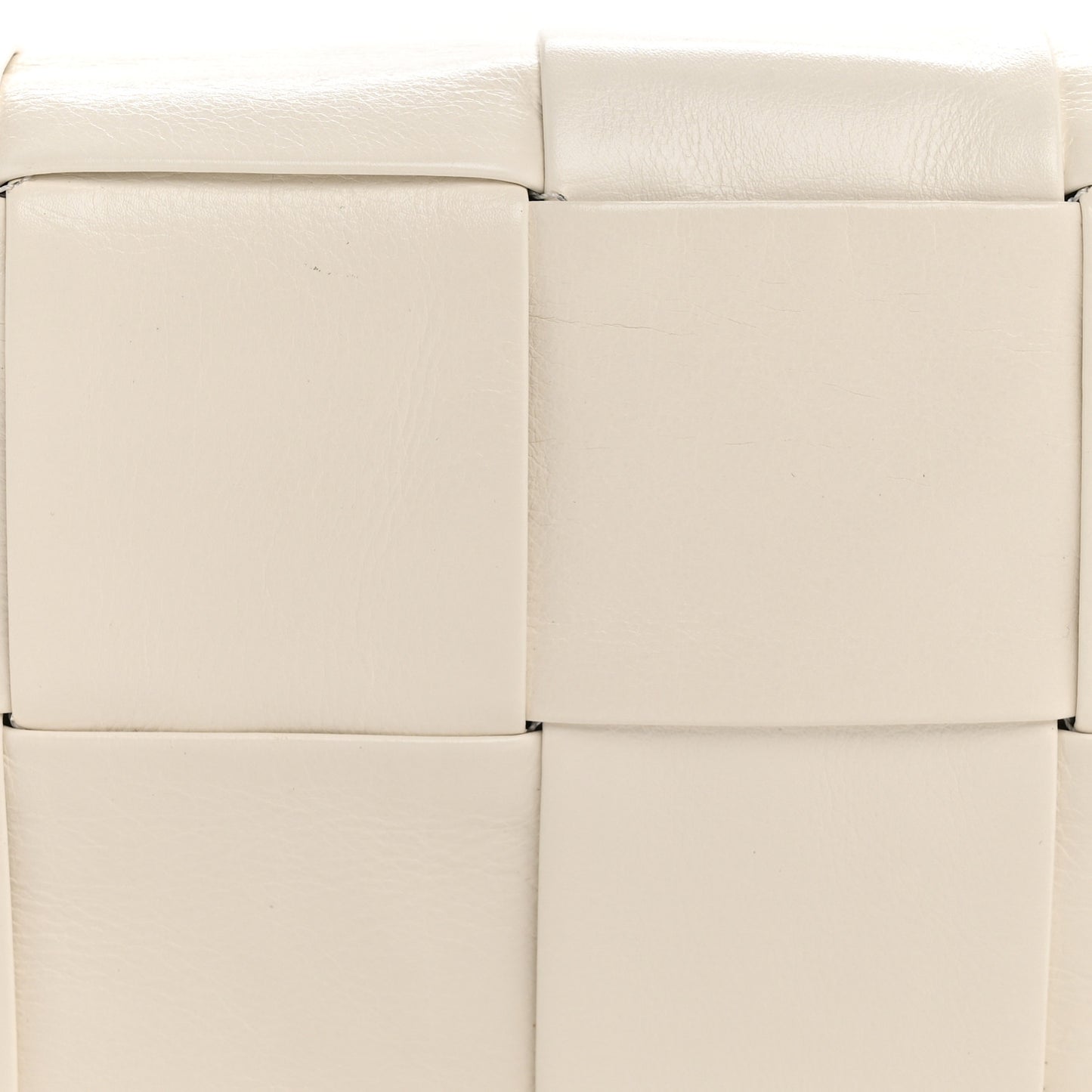Paper Calfskin Intrecciato Cassette Belt Bag White