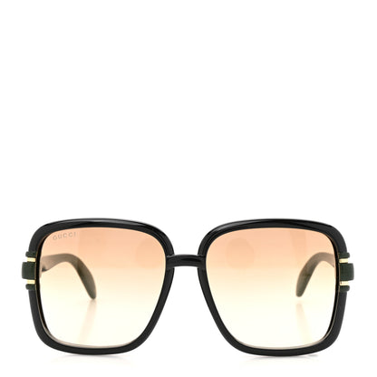 Gucci Acetate Interlocking G Square Sunglasses GG1066S Black Green 2 of 8