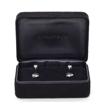 Tiffany Platinum Diamond .36ctw Solitaire Earrings 7 of 7