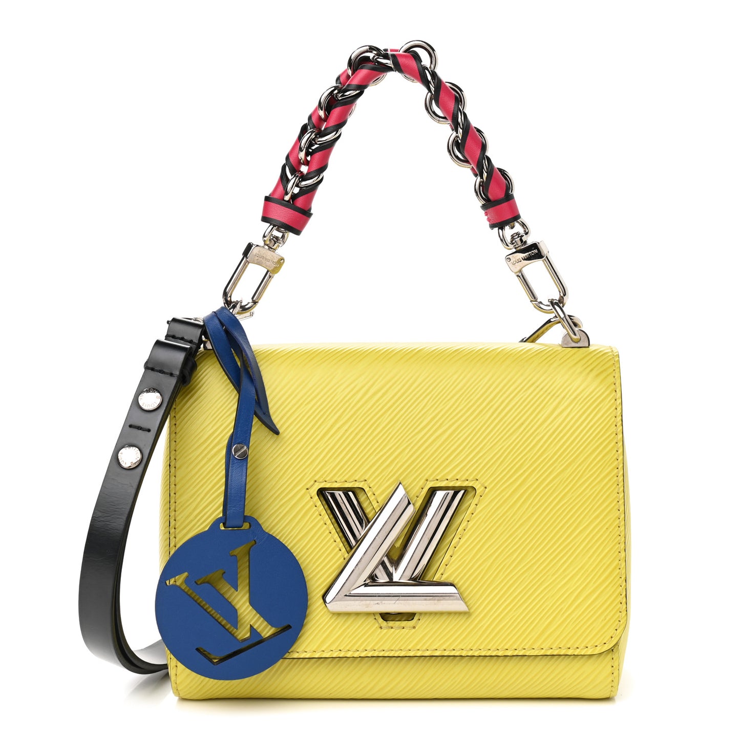 Epi Twist Braided Strap Shoulder Bag PM Vert Acide