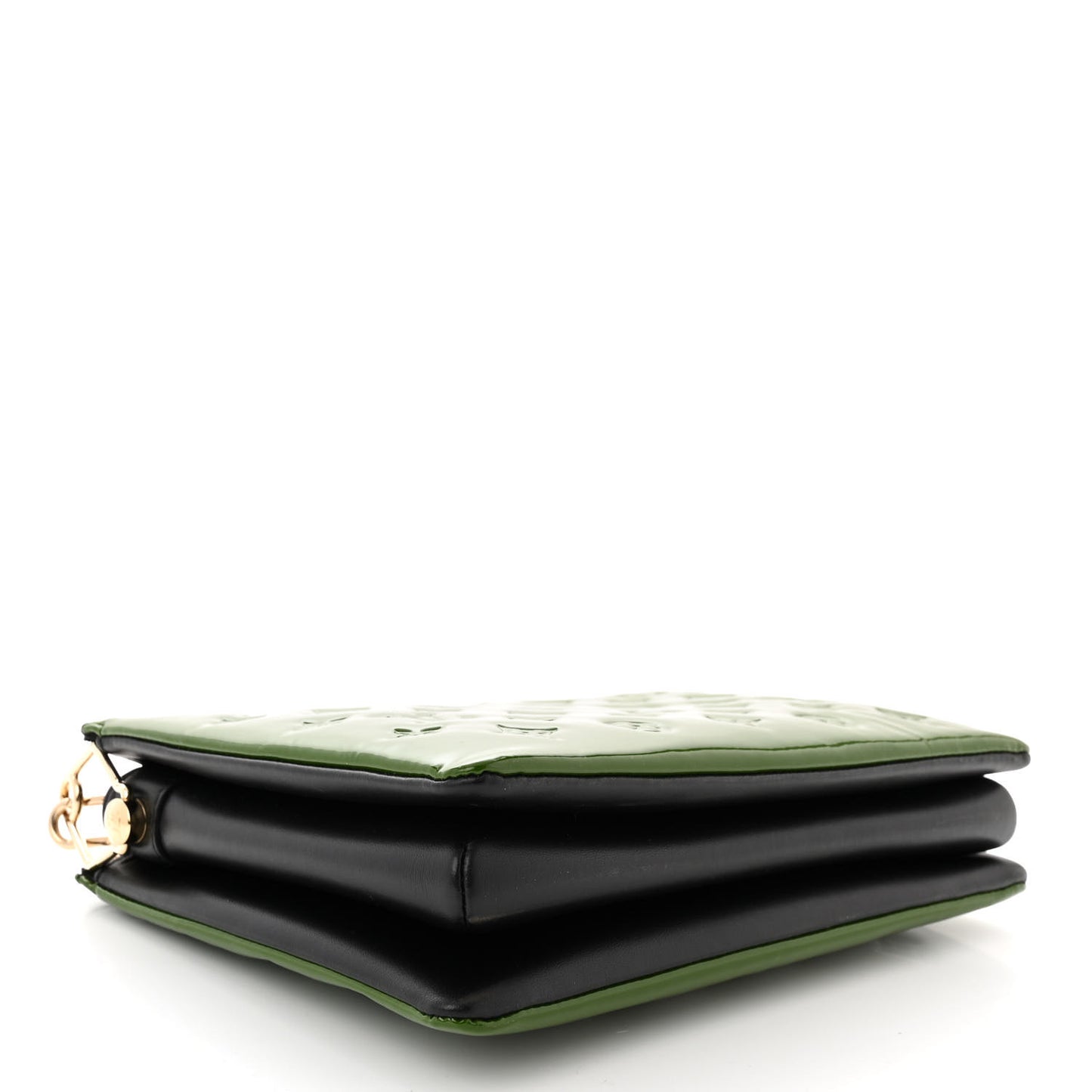 Patent Embossed Monogram Coussin PM Green Black