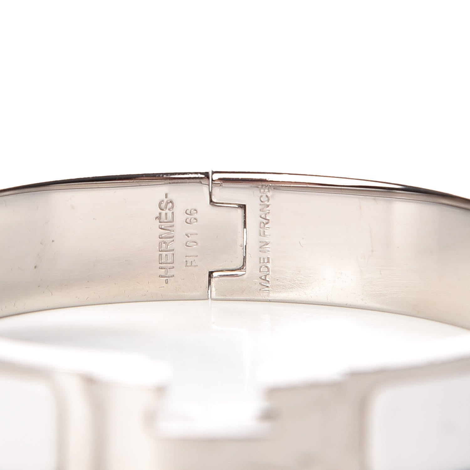Hermes Enamel Narrow Clic Clac H Bracelet PM White 4 of 7
