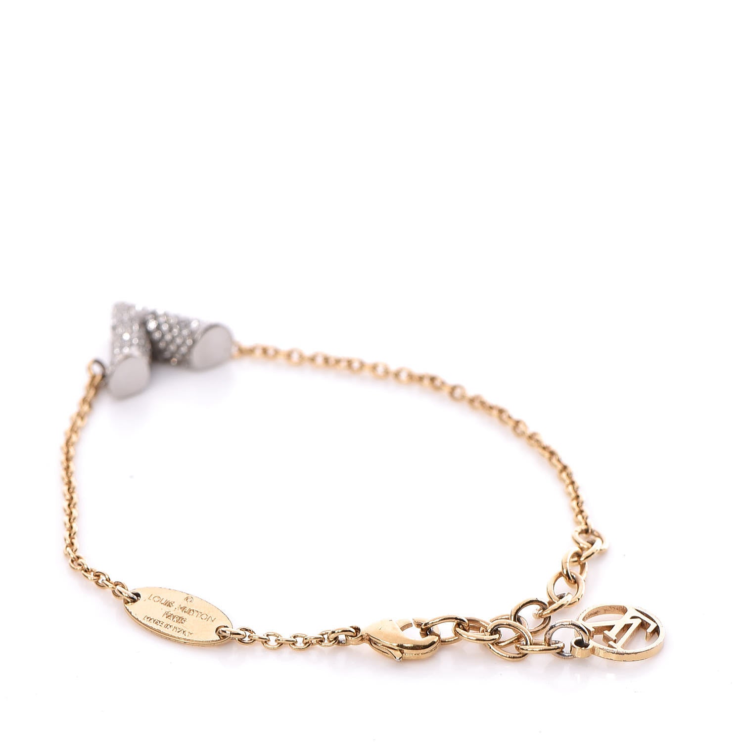 Louis Vuitton Swarovski Essential V Strass Bracelet Gold 3 of 5