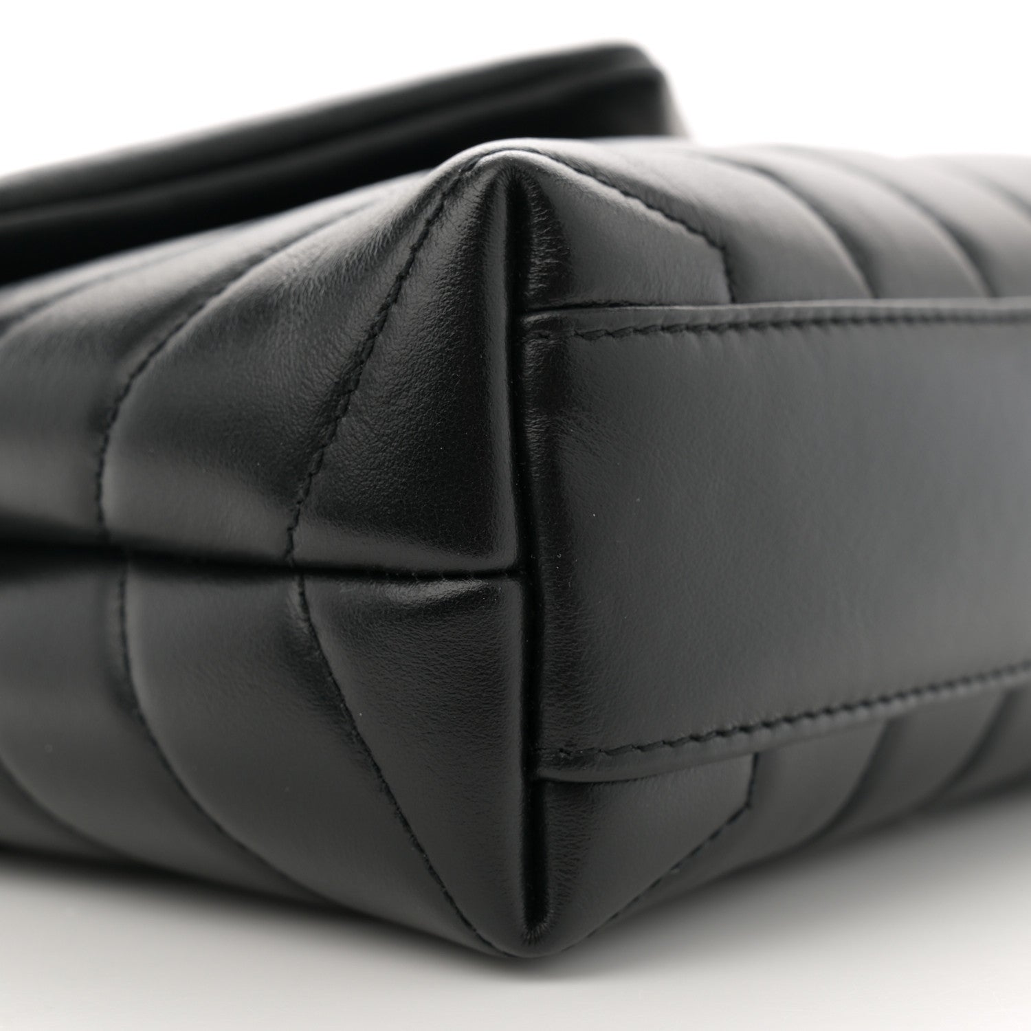 Saint Laurent Calfskin Y Quilted Monogram Toy Loulou Crossbody Bag Black 9 of 11